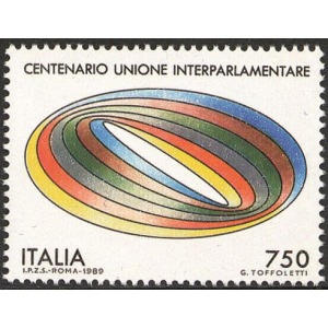 ITALIA - 1989 - 100° dell'Unione Interparlamentare - 1 v.