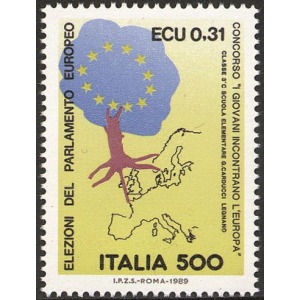 ITALIA - 1989 - 3° Elezione del Parlamento Europeo - 1 v.