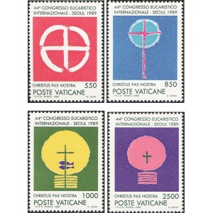 VATICANO - 1989 - 44° Congresso Eucaristico Internazionale a Seoul - 4 v.