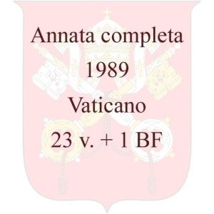 VATICANO - 1989 - Annata completa - 23 v. + 1 BF