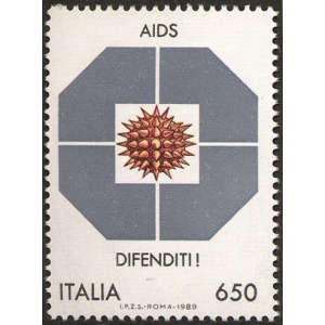 ITALIA - 1989 - Lotta all'AIDS - 1 v.