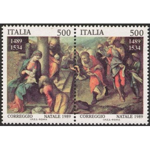 ITALIA - 1989 - Natale - 2 v. in coppia