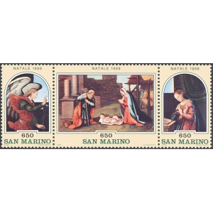SAN MARINO - 1989 - Natale - 3 v. in trittico