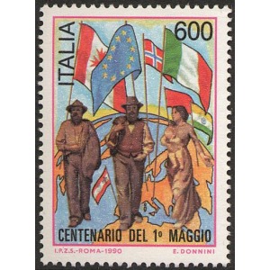 ITALIA - 1990 - 100° del 1° Maggio - 1 v.