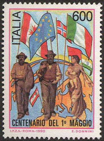 1990 100° del 1° Maggio 1 v. Italia ITALIA - 1990 - 100° del 1° Maggio - 1 v.