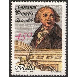 ITALIA - 1990 - 250° della nascita di Giovanni Paisiello - 1 v.