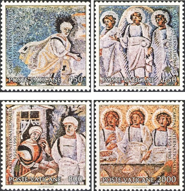 1990 40° della Caritas Internazionalis 4 v. Vaticano VATICANO - 1990 - 40° della Caritas Internazionalis - 4 v.