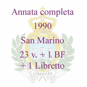 SAN MARINO - 1990 - Annata completa - 23 v. + 1 BF + 1 libretto