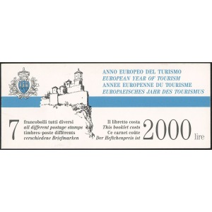 SAN MARINO - 1990 - Anno europeo del turismo - 7 v. in libretto