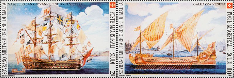 1990 Antiche navi dell Ordine 2 v. S.M.O.M. SMOM S.M.O.M. - 1990 - Antiche navi dell'Ordine - 2 v.