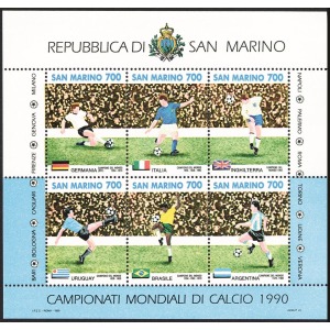 SAN MARINO - 1990 - Campionato mondiale di calcio Italia '90 - 1 BF