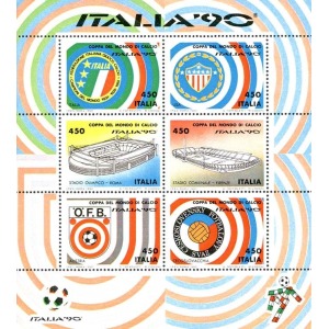 ITALIA - 1990 - Campionato mondiale di calcio Italia '90 - 6 BF