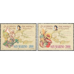 SAN MARINO - 1990 - Celebrazioni colombiane I serie - 2 v.