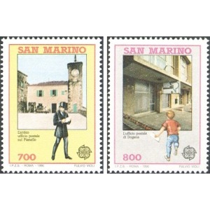 SAN MARINO - 1990 - Europa: Edifici postali di ieri e di oggi - 2 v.