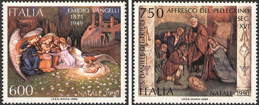 1990 Natale 2 v. Italia ITALIA - 1990 - Natale - 2 v.