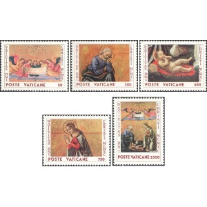 VATICANO - 1990 - Natale - 5 v.