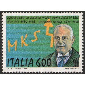 ITALIA - 1990 - Sistema MKS-Giorgi -1 v.