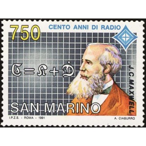 SAN MARINO - 1991 - 100° della Radio: James Clerk Maxwell - 1 v.