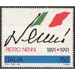 ITALIA - 1991 - 100° della nascita di Pietro Nenni - 1 v.