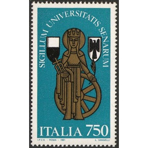 ITALIA - 1991 - 750° dell'Università di Siena - 1 v.