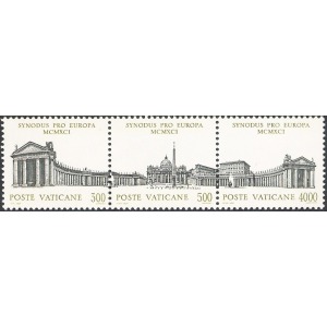 VATICANO - 1991 - Assemblea speciale per l'Europa del Sinodo dei Vescovi - 3 v. in trittico