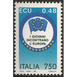 ITALIA - 1991 - I giovani incontrano l'Europa - 1 v.