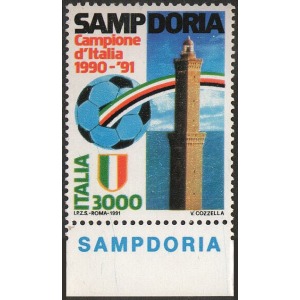 ITALIA - 1991 - Sampdoria campione d'Italia - 1 v. con bandella
