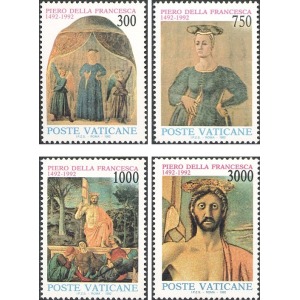 VATICANO - 1992 - 150° della morte di Piero della Francesca - 4 v.