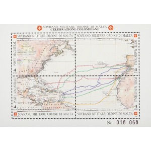 S.M.O.M. - 1992 - 500° della scoperta dell'America - 1 BF