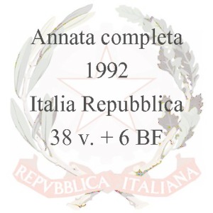 ITALIA - 1992 - Annata completa - 38 v. + 6 BF