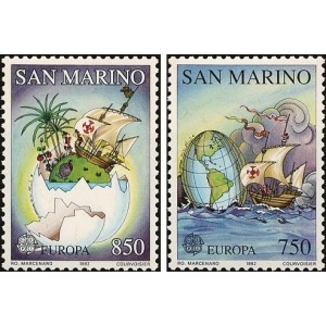 SAN MARINO - 1992 - Europa: 500° della scoperta dell'America - 2 v.
