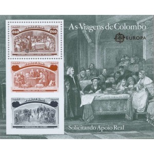 PORTOGALLO - 1992 - Europa: 500° della scoperta dell'America - 6 BF (E.C. di Portogallo con Italia, Spagna, Stati Uniti)