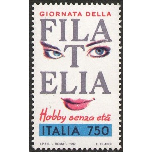 ITALIA - 1992 - Giornata della filatelia: hobby senza età - 1 v.