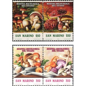 SAN MARINO - 1992 - Mostra micologica del Titano - 4 v. in 2 coppie