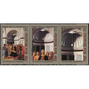 SAN MARINO - 1992 - Natale - 3 v. in trittico