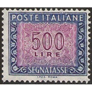 ITALIA - 1992 - Segnatasse: Cifra 500 L. I.P.Z.S. ROMA - 1 v.