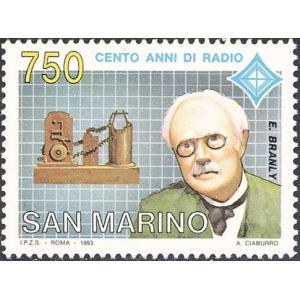SAN MARINO - 1993 - 100° della Radio: Édouard Branly - 1 v.
