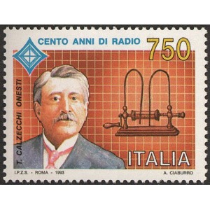 ITALIA - 1993 - 100° della Radio: Temistocle Calzecchi Onesti - 1 v.