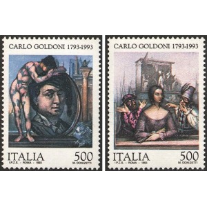 ITALIA - 1993 - 200° della morte di Carlo Goldoni - 2 v.