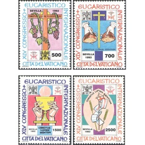 VATICANO - 1993 - 45° Congresso Eucaristico Internazionale a Siviglia - 4 v.