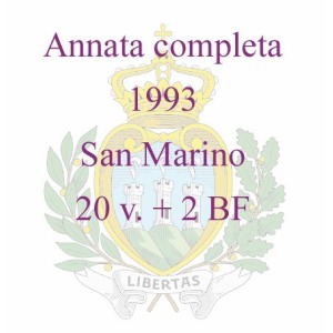 SAN MARINO - 1993 - Annata completa - 20 v. + 2 BF
