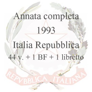 ITALIA - 1993 - Annata completa - 44 v. + 1 BF + 1 libretto