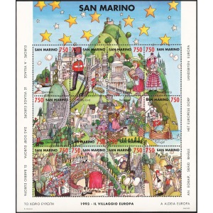 SAN MARINO - 1993 - Il Villaggio Europa - 1 BF