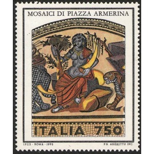 ITALIA - 1993 - Mosaico della Villa Romana a Piazza Armerina - 1 v.
