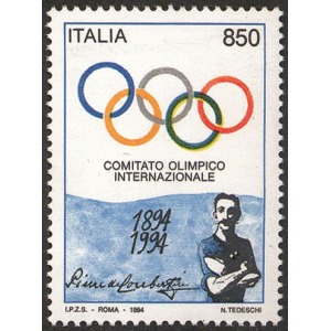 ITALIA - 1994 - 100° del Comitato Olimpico Internazionale - 1 v.