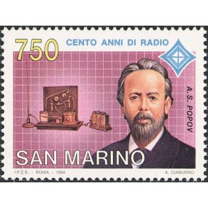 SAN MARINO - 1994 - 100° della Radio: Aleksandr Stepanovi? Popov - 1 v.