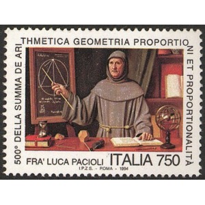 ITALIA - 1994 - 500° della Summa de arithmetica... di Fra Luca Pacioli - 1 v.