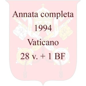 VATICANO - 1994 - Annata completa - 28 v. + 1 BF