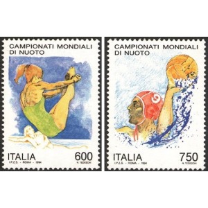 ITALIA - 1994 - Campionato mondiale di nuoto - 2 v.