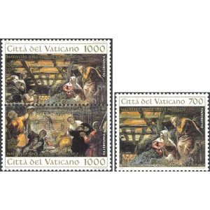 VATICANO - 1994 - Natale - 2 v. in coppia + 1 v.